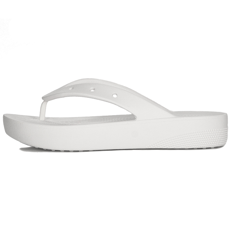 Crocs Klapki Damskie White Platform Flip Białe
