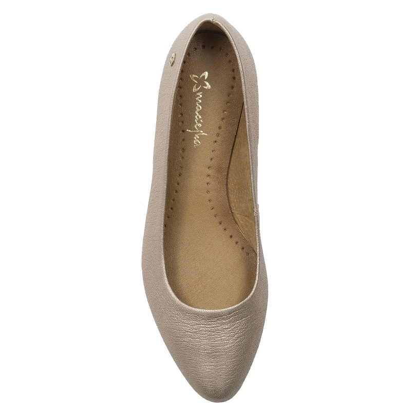 Maciejka Women's Ballerina Gold Leather