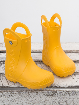 Crocs Children Rain Boots Yellow Handle Boot
