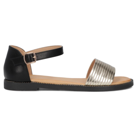 Filippo Women's Flip-Flops Gold Black