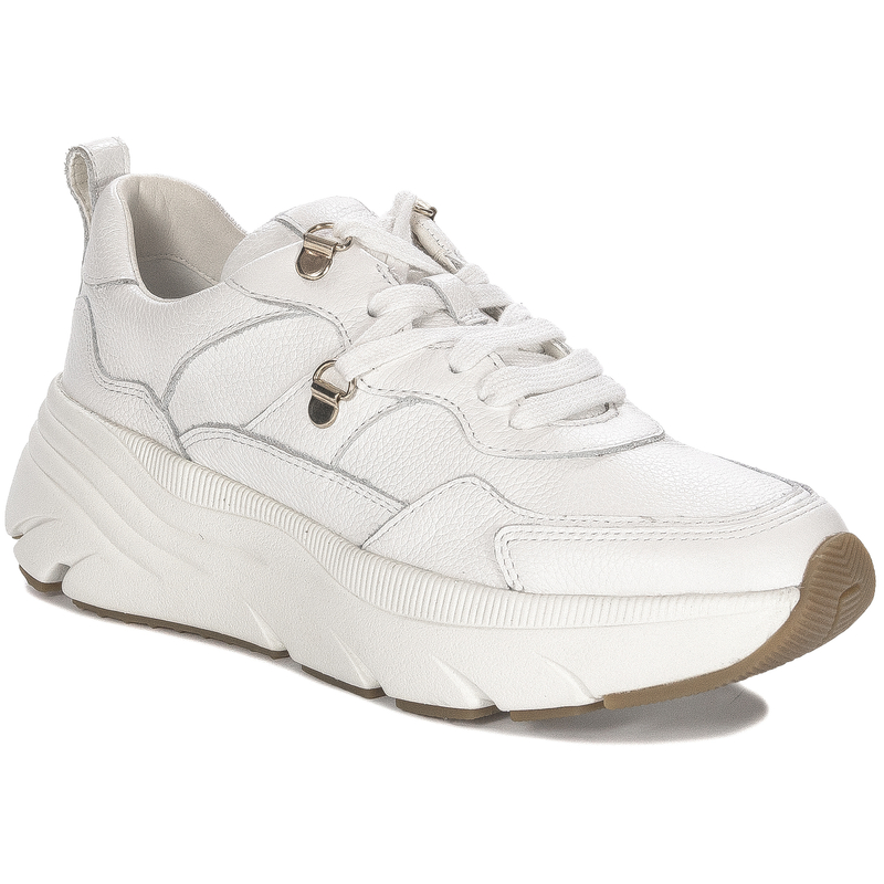 Geox Sneakersy damskie skórzane białe