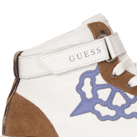Guess Sneakersy damskie na platformie WHICO białe