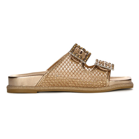 Laura Vita Women's Flip Flops Gold