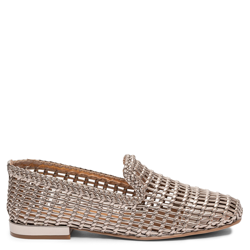 Bruno Premi Woven Openwork Loafers Metallic Flats Gold BN2105XBPRINLPLAT