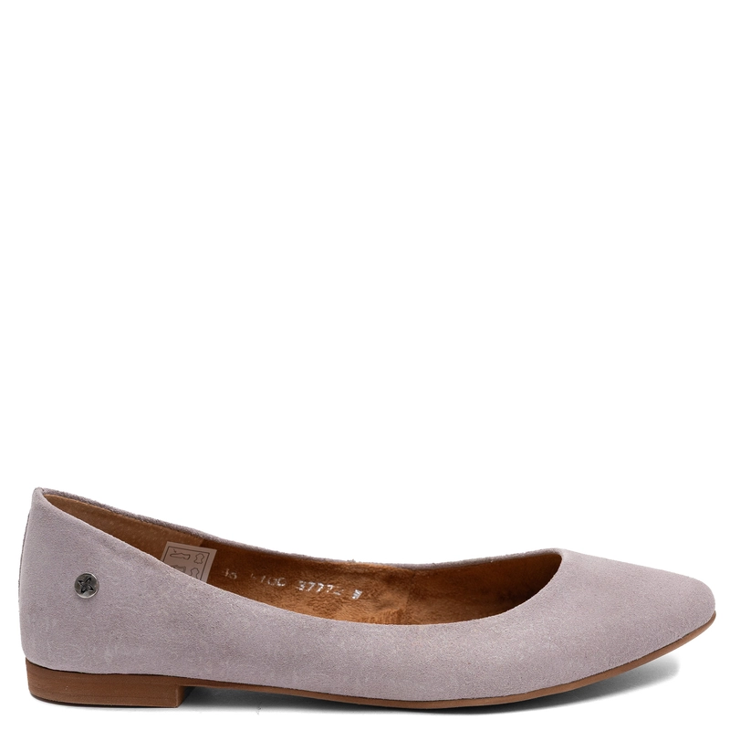 Maciejka Leather Classic Ballerinas Suede Beige 4100W-11/00-8