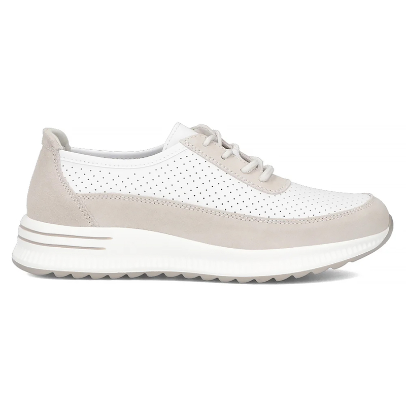 Filippo Półbuty Sneakersy Damskie Skórzane Białe