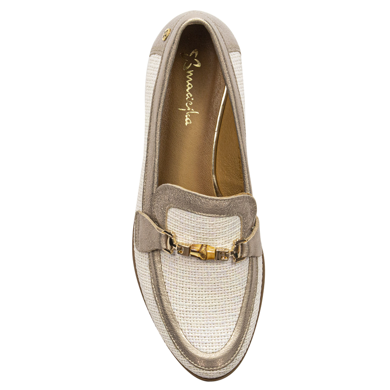Maciejka Women's gold lords leather low shoes 06442-25/00-1