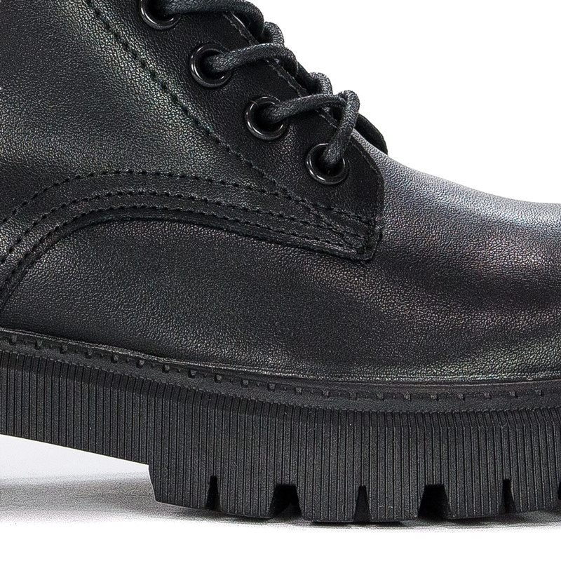 Botki GOE II2N4044 Black Print botki skórzane z czaszką Czarne