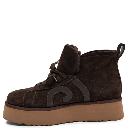 Maciejka Statement Suede Platform Ankle Boots Dark Brown K7872-02/00-4