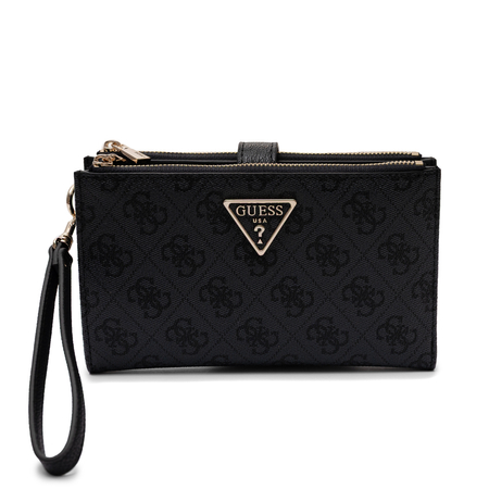 Guess Portfel Damski Elegancki Klasyczny Czarny SG7459157-COAL LOGO