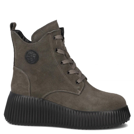 Filippo Women's Leather Insulated Boots Grey