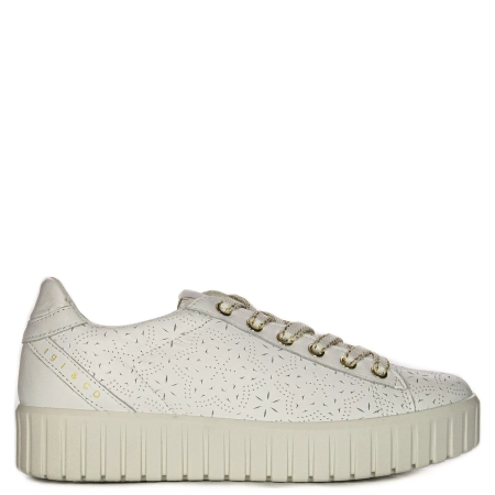 Igi&Co Sneakersy damskie skórzane na platformie białe