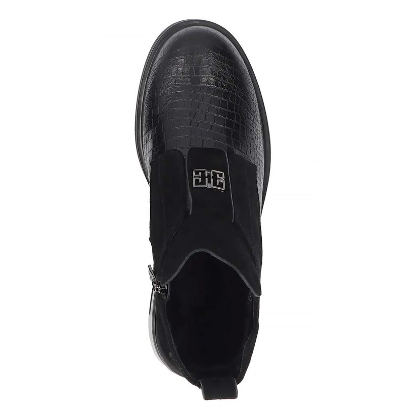 Filippo Leather Ankle Boots Black DBT8201-26-BK
