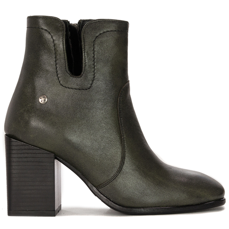 Maciejka Green Leather Women's Boots