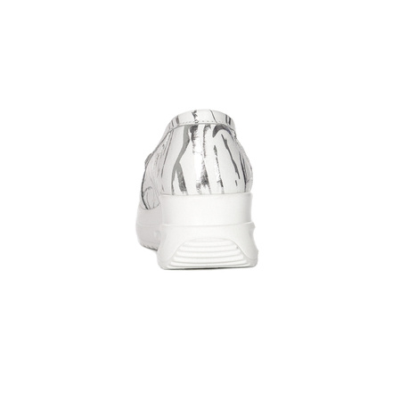 Artiker White & Silver Women's Flat Shoes