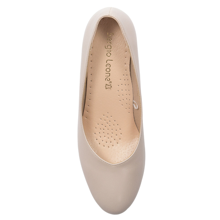 Sergio Leone PB177 Light Gray Pu Pumps