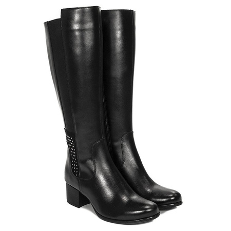 Maciejka 03802-01-00-3 Black Knee-High Boots