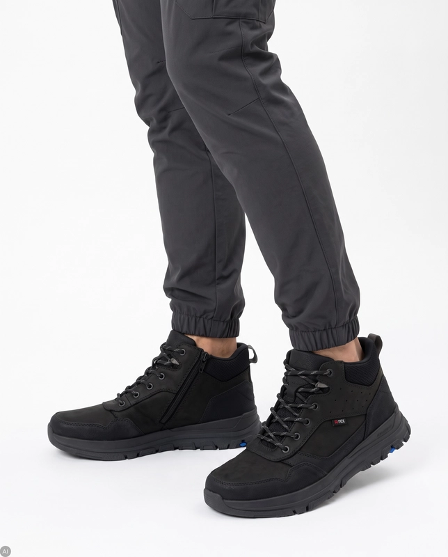 Rieker Men's Insulated Ankle Boots Low Shoes Black B9502-00-BLK