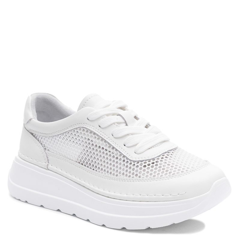 Sokolski Leather Platform Sneakers White TS-W26-241-WHT