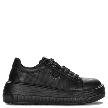 Filippo Sneakersy damskie skórzane na platformie czarne