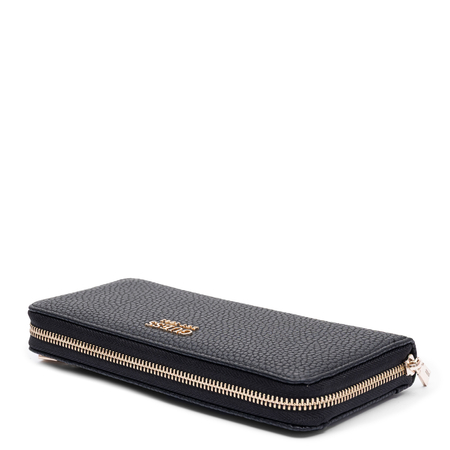 Guess Elegant Zip-Around Women's Wallet With Wristlet Strap Black SWPG9648146-BLACK
