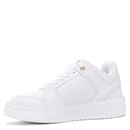 Guess Damskie Sneakersy Na Platformie Złote Detale Białe FLTDELELE12-WHITE