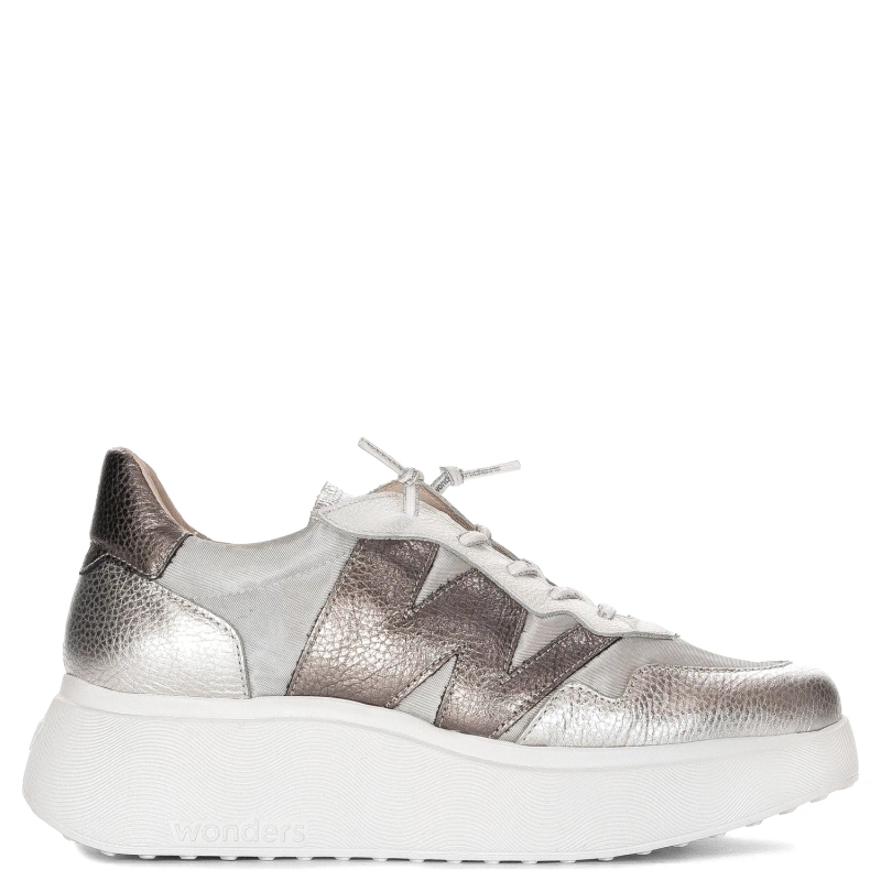 Wonders Women's Platform Half Shoes Plata