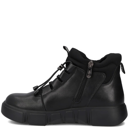 Filippo Leather Warm-Lined Ankle Boots Platform Black DBT653225BK