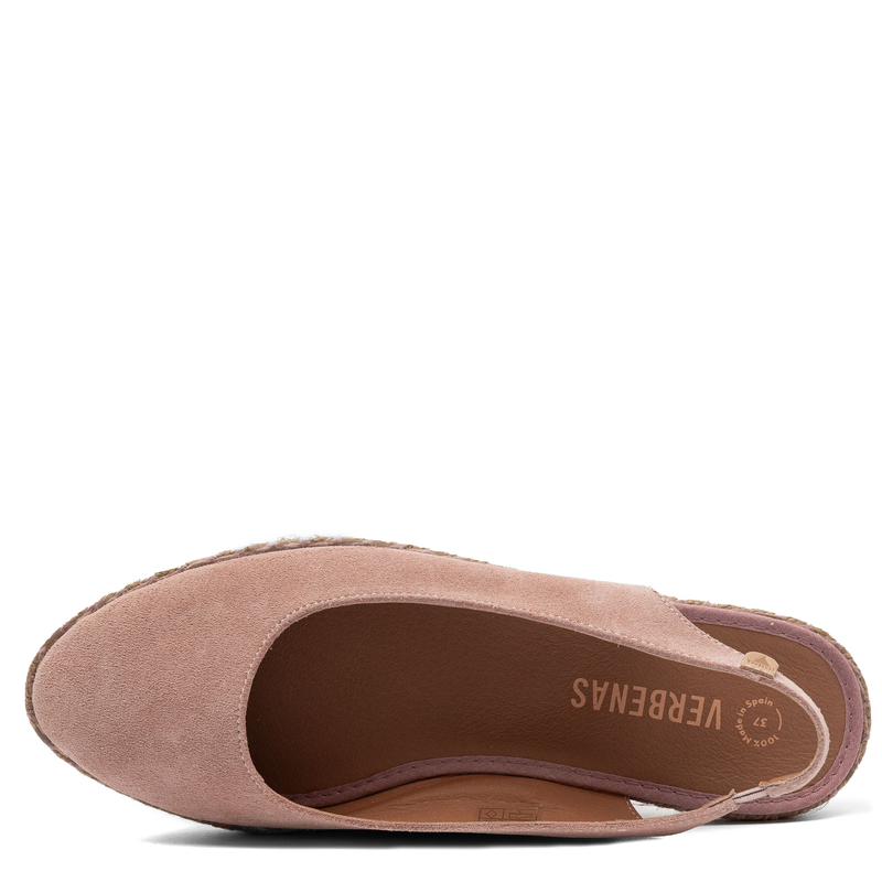 Verbenas Kiara Espadrilles Women's Suede Pink KIARA-SER-TAN-ANT