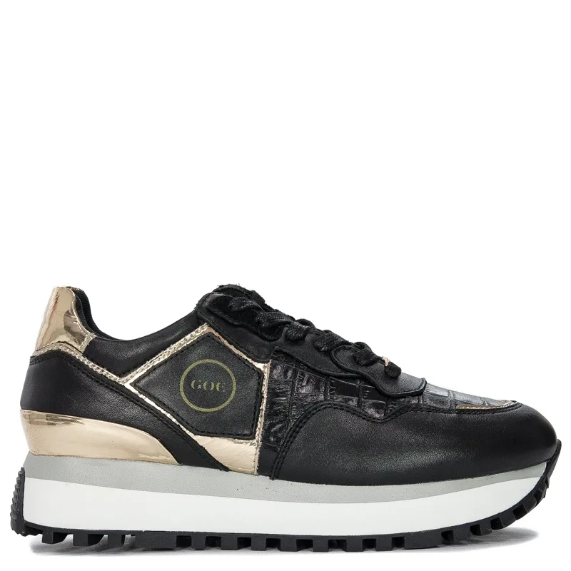 GOE II2N4080 Black Gold Sneakers