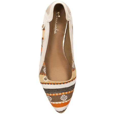 Maciejka Navy Beige Ballerina Shoes