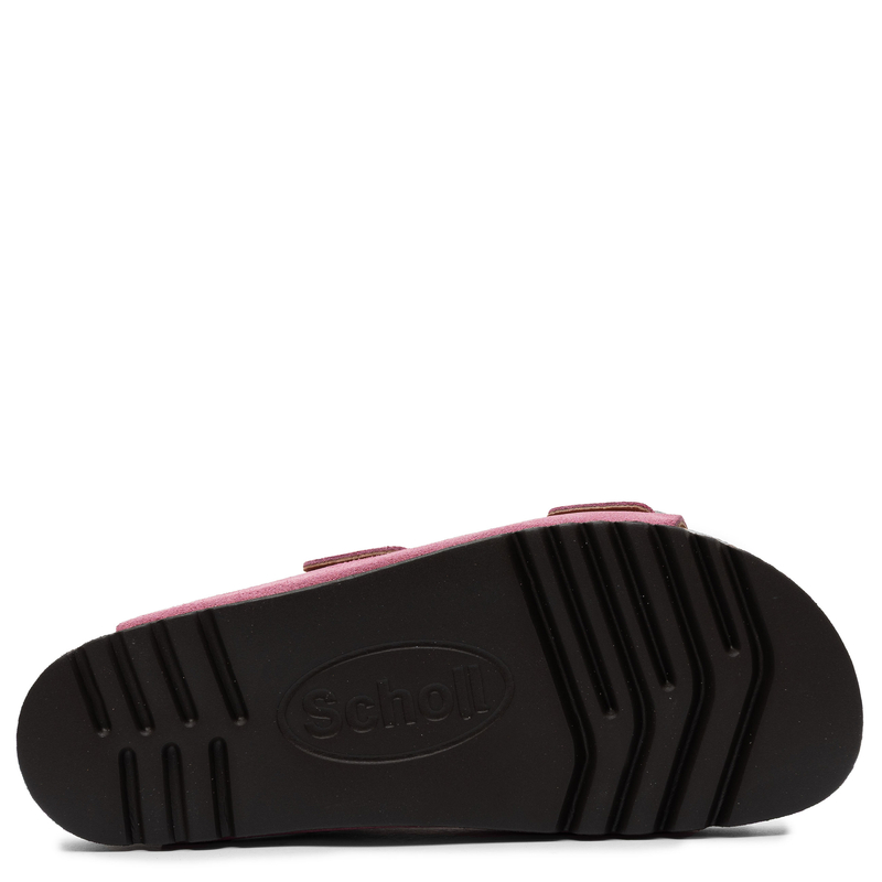 <h1>Scholl Leather Adjustable Slides Women’s Contoured Footbed Pink F00734-1026