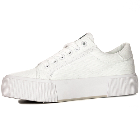Lee Cooper Women's Platform Sneakers White Canvas LCW-22-31-0884L