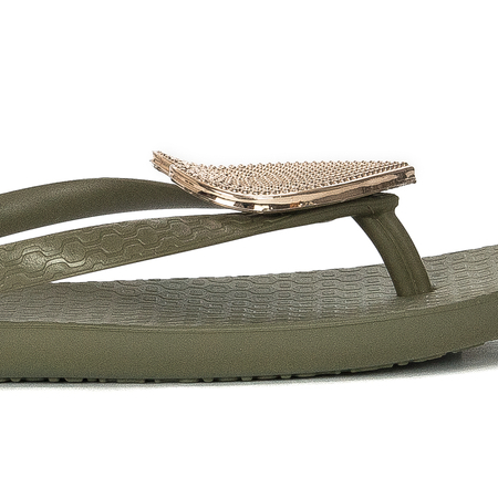 Ipanema Maxi Fashion II Fem Green/Beige flip-flops Slippers