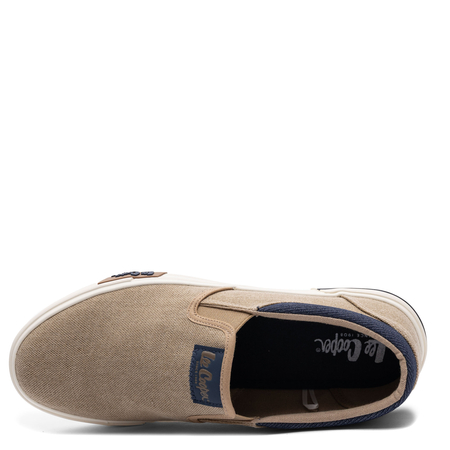 Lee Cooper Men's Slip-on Fabric Sneakers Casual Beige LCW-26-02-4089MC