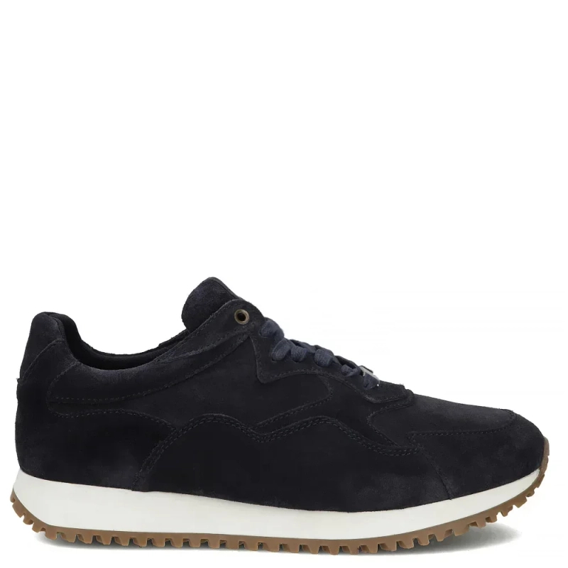 Filippo Leather Suede Sneakers Lace-up Navy Blue MP8276-26-NV