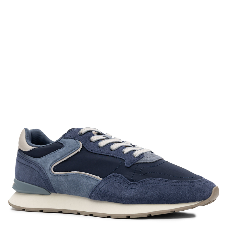 Hoff Leather-Textile Men’s Sneakers On Platform Navy 12602404