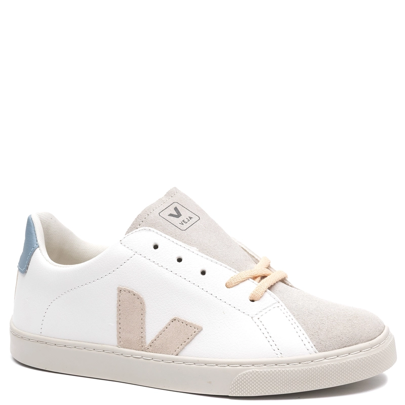 Veja Women's Leather White Sable Steel Sneakers