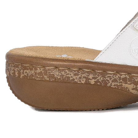 Rieker Women's white leather Velcro white