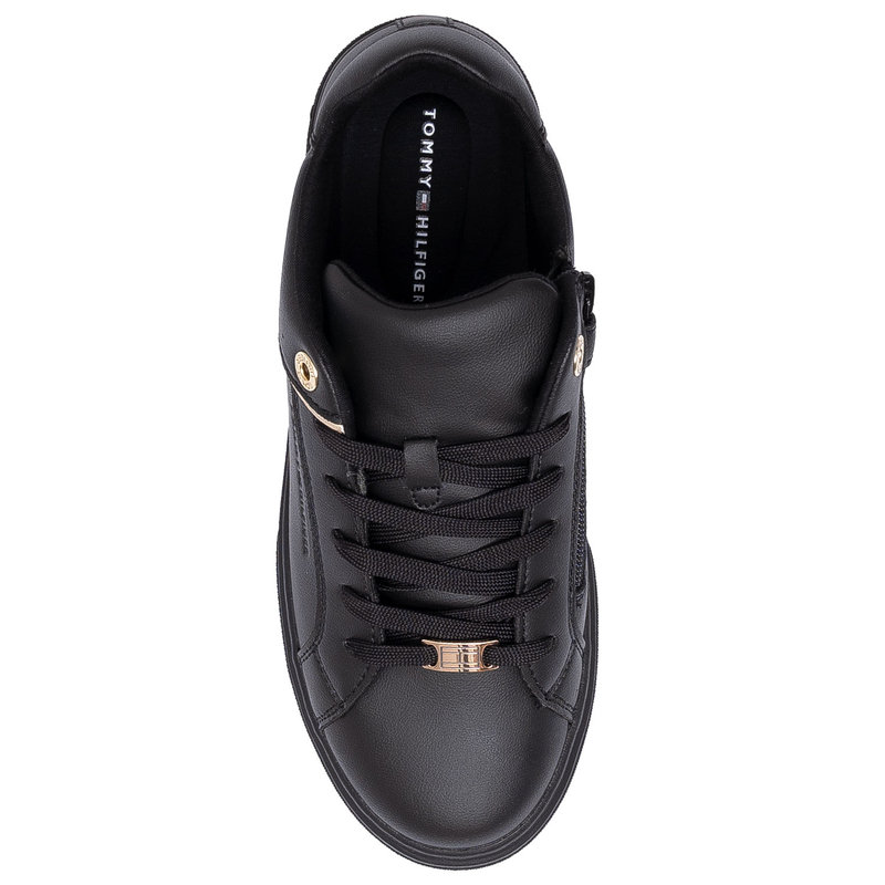 Tommy Hilfiger Sneakersy Boczny Zamek Damskie Na Platformie Czarne T3A9-33982-1355X208