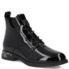 Filippo Women's Patent Leather Ankle Boots, Black