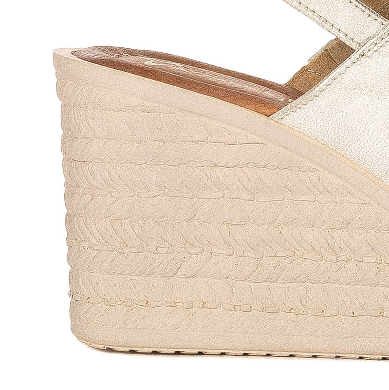 Maciejka Women's Sandals On Heel Beige & Gold