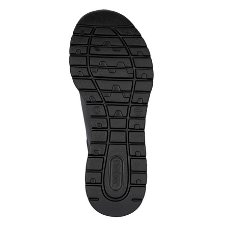 Rieker Comfortable Elastic-Lace Low Shoes Cushioning Sole Black M6065-45-BLACK