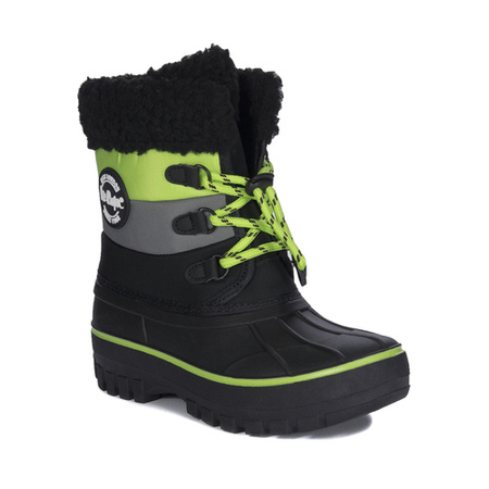 Lee Cooper Śniegowce buty zimowe dziecięce Black/Lime