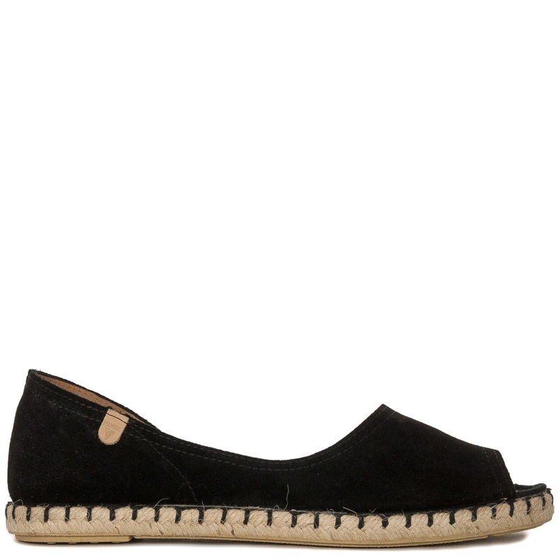Verbenas Cruz Espadryle Damskie Sandały Zamszowe Czarne CRUZ-SER-NEGRO