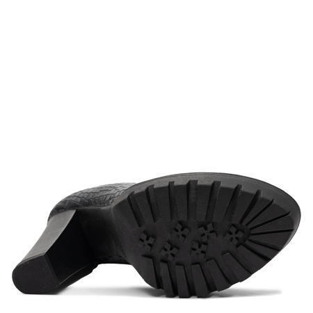 Maciejka Skórzane Czółenka na Słupku Zielone 2629W-02/00-1