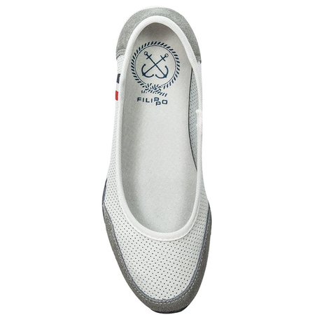 Filippo DP142-24 WH GR White/Grey Ballerina