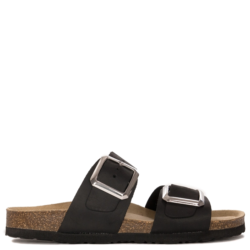 Dr. Brinkmann Women's Slides Black Leather