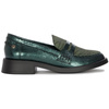 Maciejka Metallic Leather Loafers Low Heel Green 06250-09/00-1