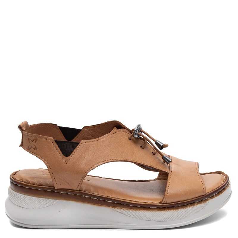 Maciejka Leather Platform Sandals Ginger Orange I7646-29/00-1